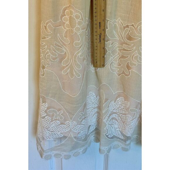 NWOT All:Row Cream Mock Neck Lace Midi Lined Dress Size Medium - Picture 9 of 11